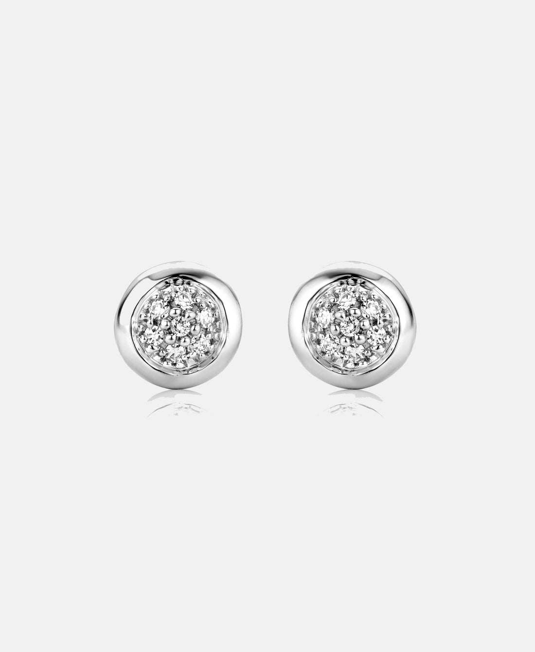 Ohrstecker aus 375 Weißgold mit Diamant