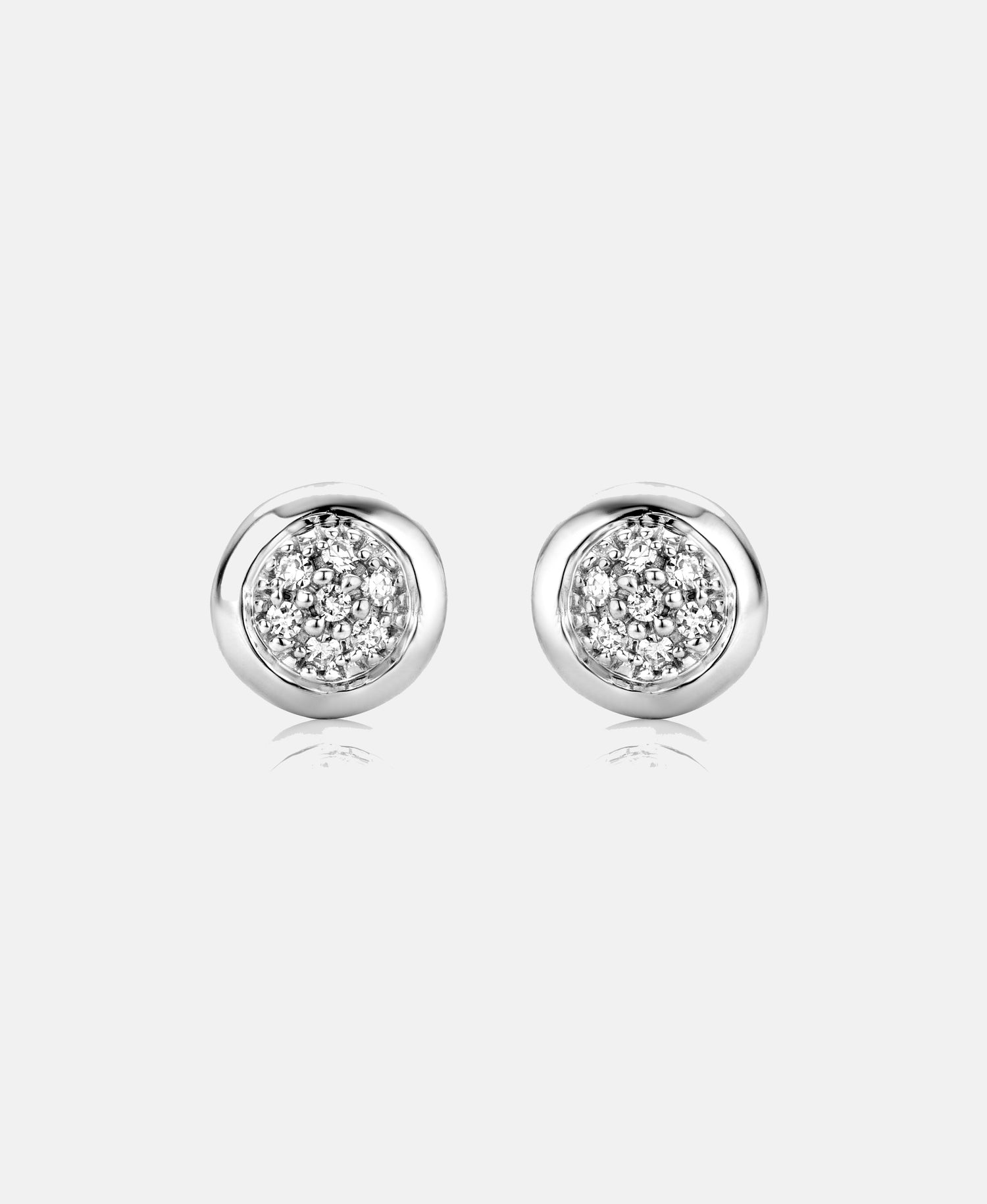 Ohrstecker aus 375 Weißgold mit Diamant