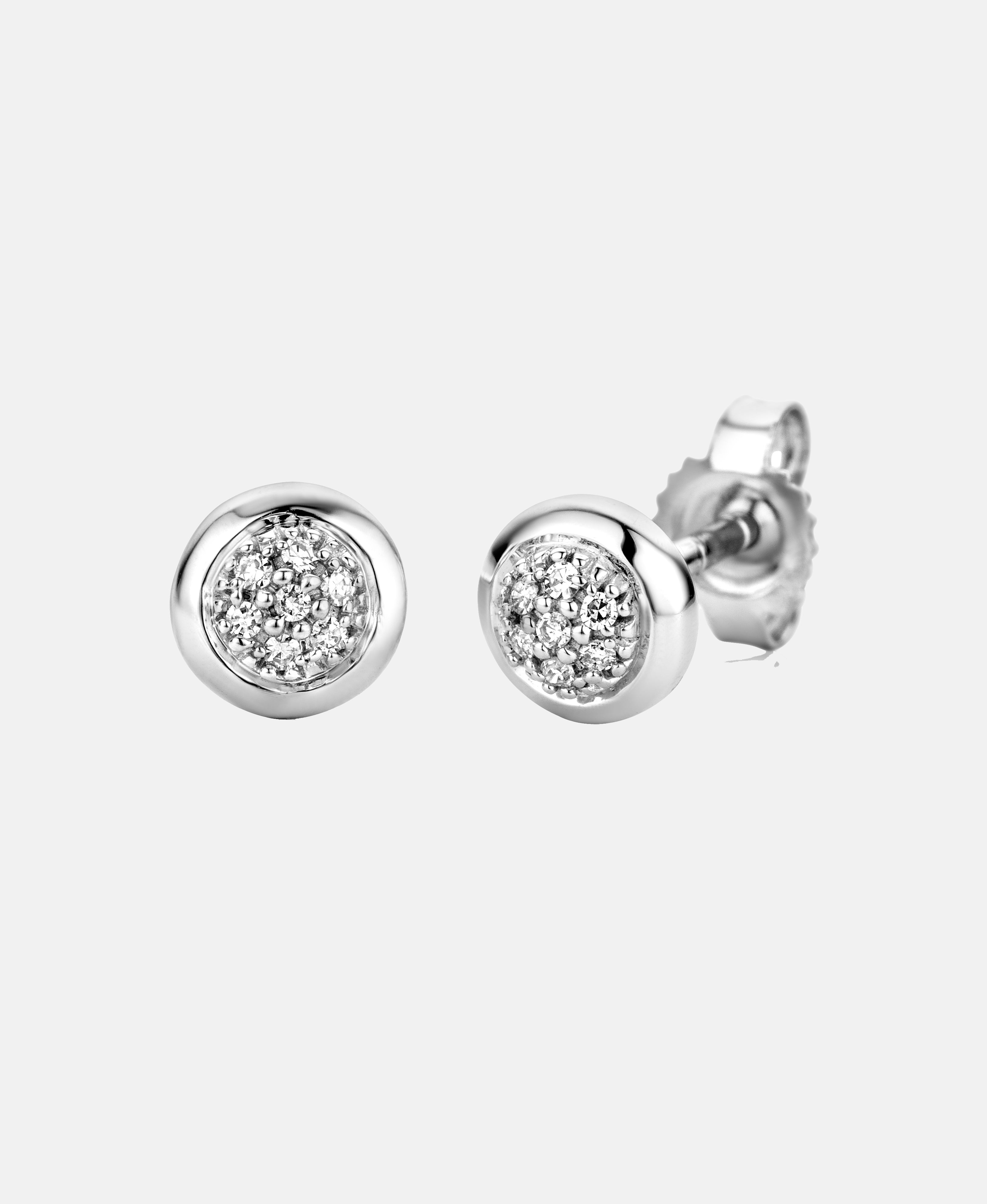 Ohrstecker aus 375 Weißgold mit Diamant