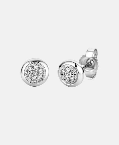 Ohrstecker aus 375 Weißgold mit Diamant
