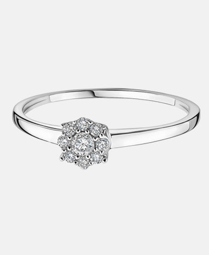 Ring aus 375 Weißgold mit Diamant