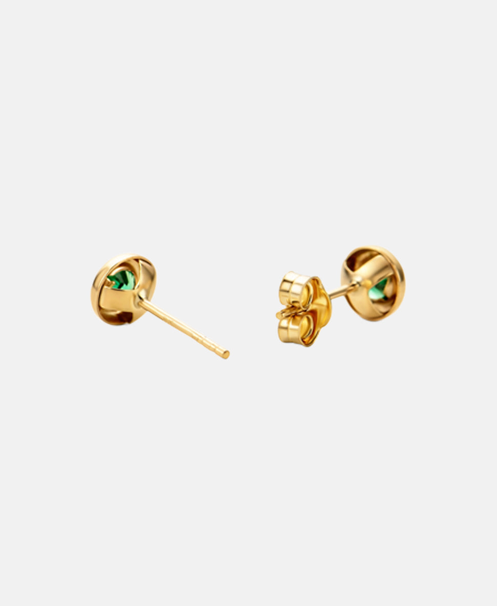 Ohrringe aus 375 Gelbgold mit Smaragd