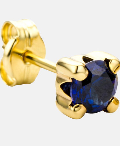 Ohrringe aus 375 Gelbgold mit Saphir