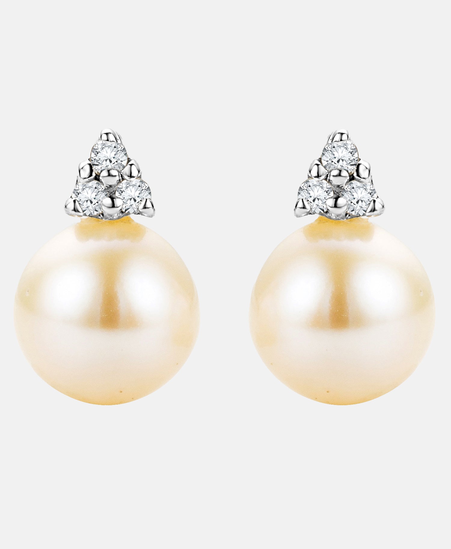 Ohrstecker aus 375 Weißgold mit Diamant mit Perle