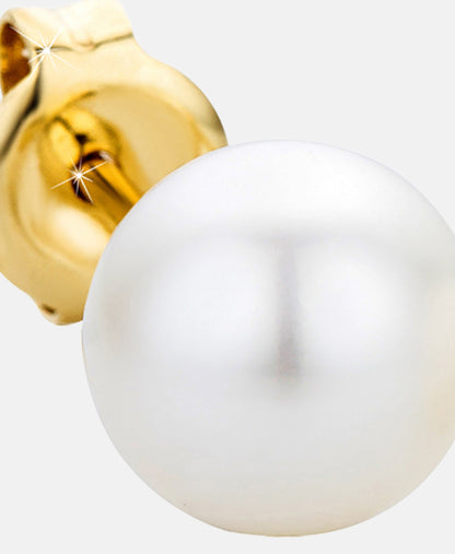Ohrringe aus 375 Gelbgold mit Perle