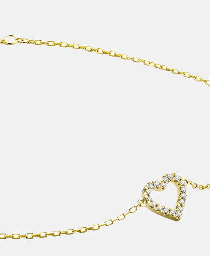 Armband aus 375 Gelbgold mit Diamant