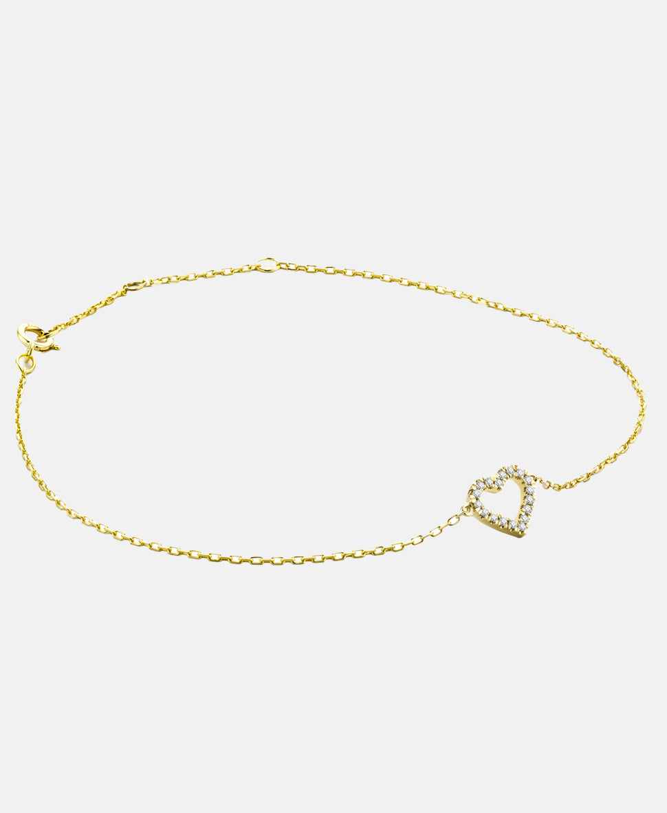 Armband aus 375 Gelbgold mit Diamant