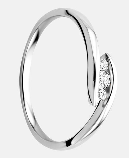 Ring aus 375 Weißgold mit Diamant
