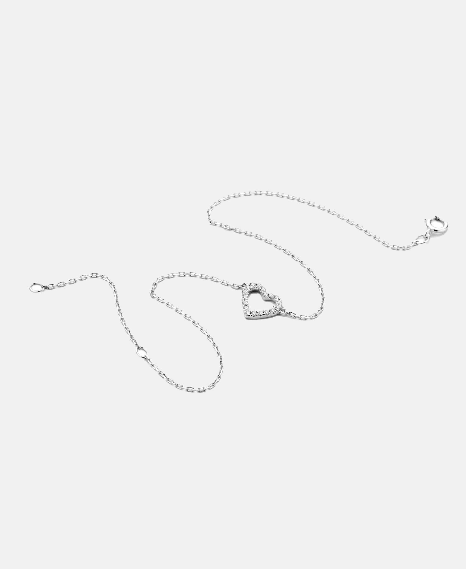 Armband aus 375 Weißgold mit Diamant