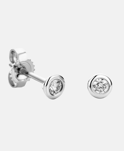 Ohrringe aus 585 Weißgold mit 0.10 Karat Diamant