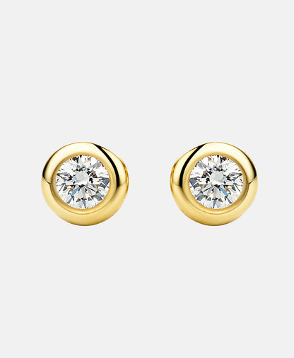Ohrringe aus 585 Gelbgold mit 0.10 Karat Diamant