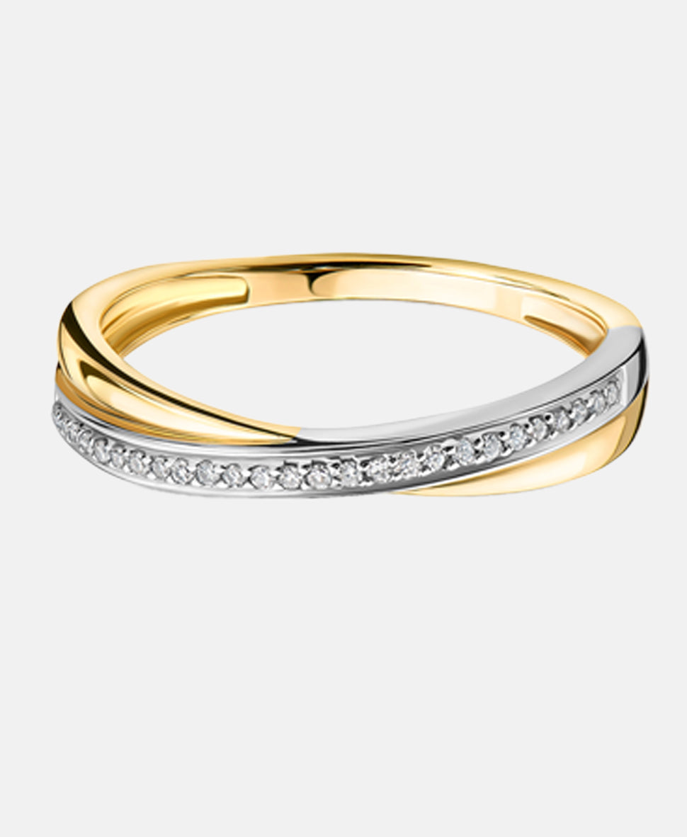 Ring aus 375 Roségold mit Diamant