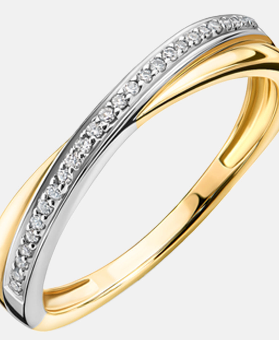 Ring aus 375 Roségold mit Diamant