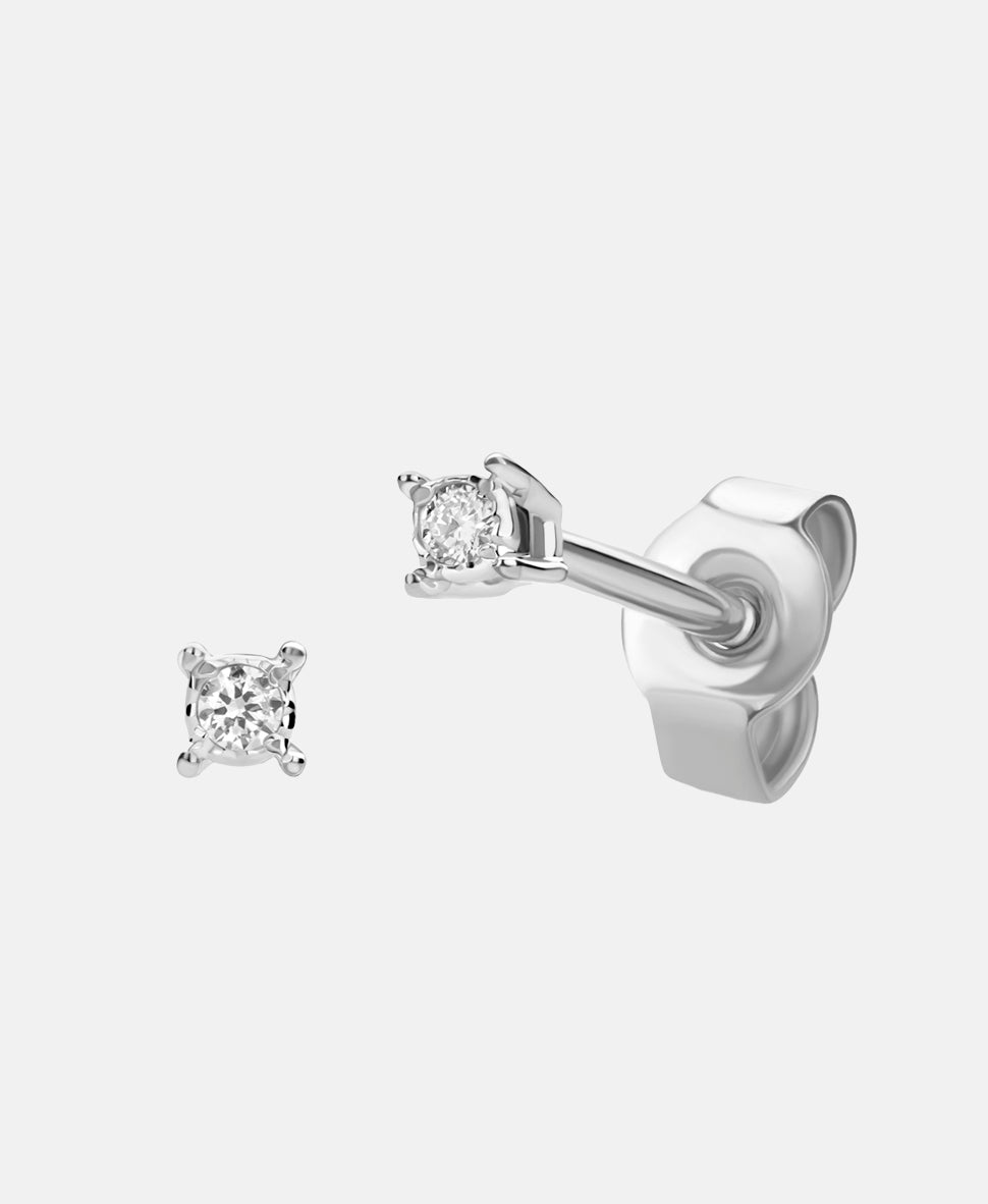 Ohrringe aus 375 Weißgold mit Diamant