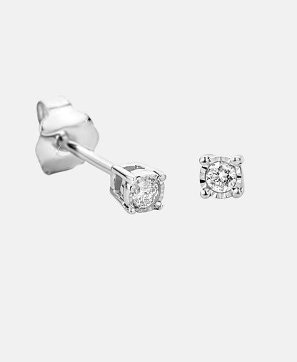Ohrringe aus 375 Weißgold mit Diamant