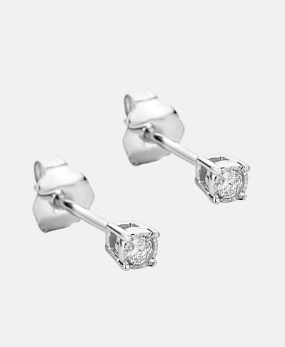 Ohrringe aus 375 Weißgold mit Diamant