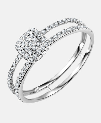 Ring aus 375 Weißgold mit Diamant