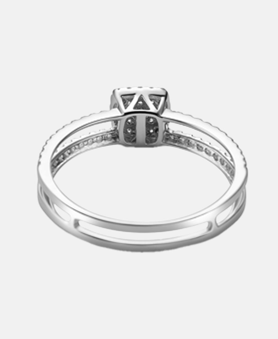 Ring aus 375 Weißgold mit Diamant
