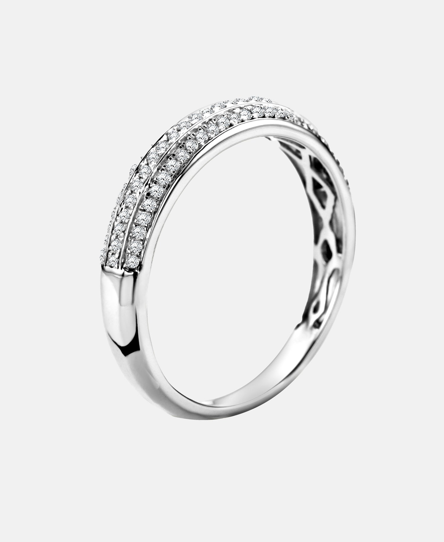 Ring aus 375 Weißgold mit Diamant