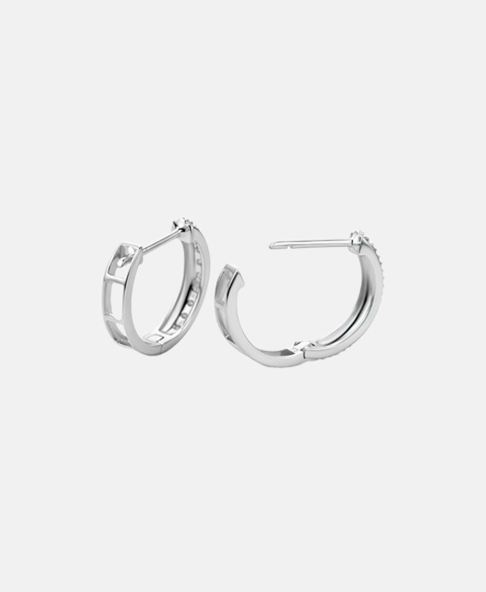 Ohrringe aus 375 Weißgold mit Diamant