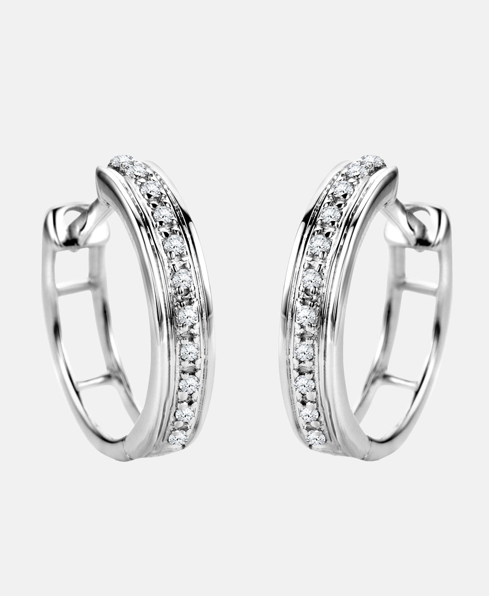 Ohrringe aus 375 Weißgold mit Diamant