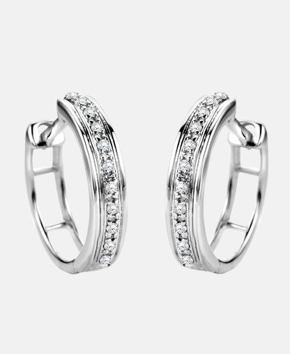 Ohrringe aus 375 Weißgold mit Diamant