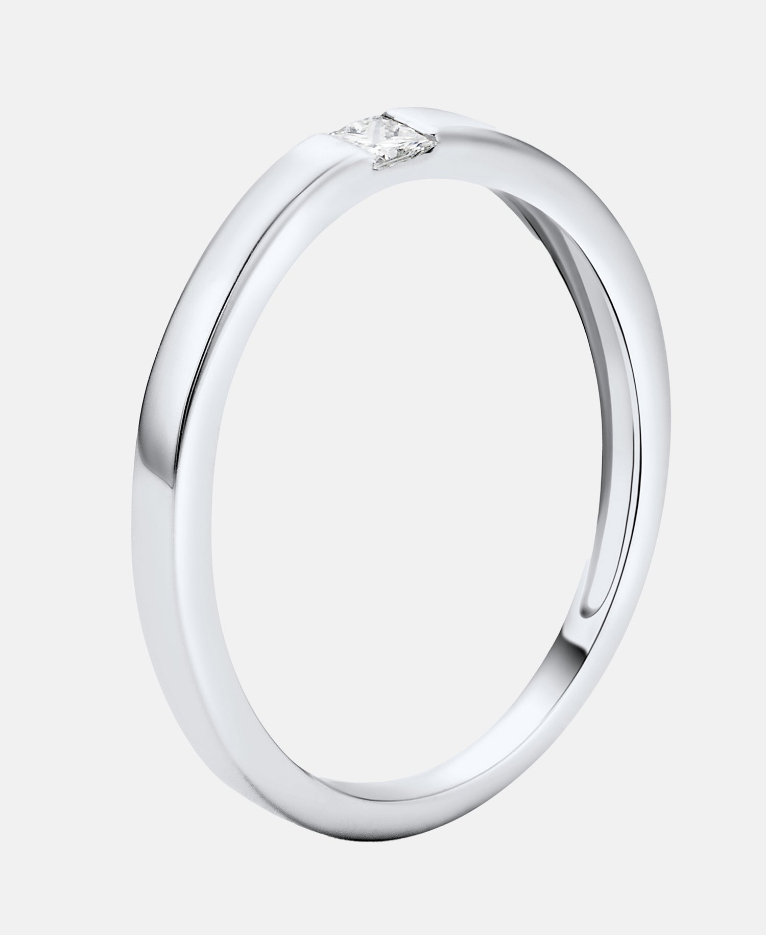 Ring aus 375 Weißgold mit Diamant