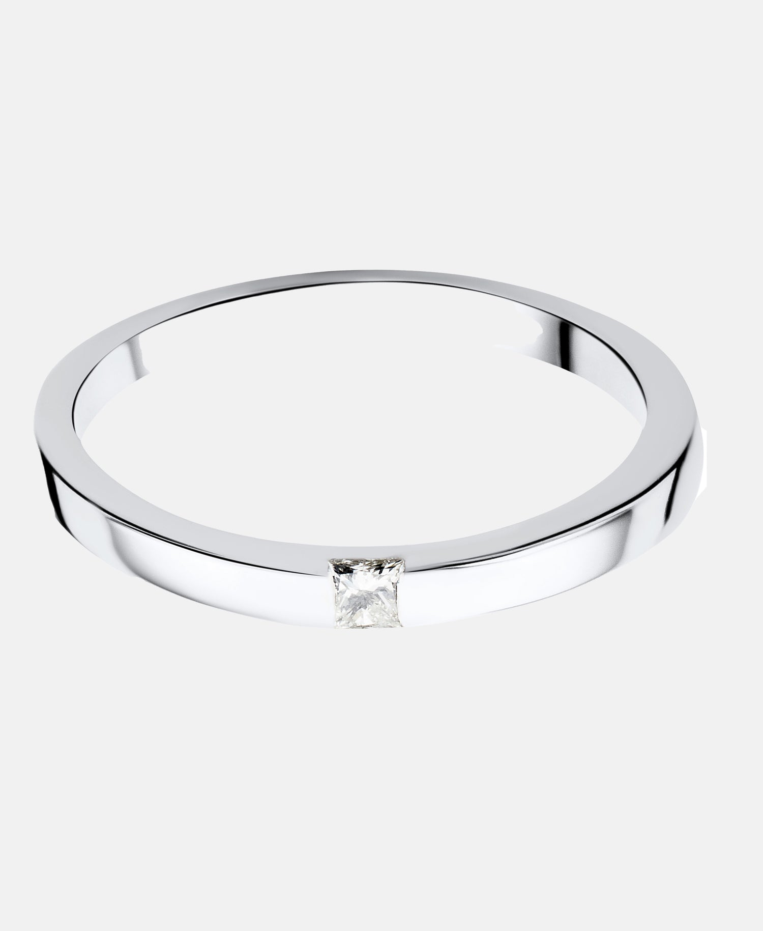 Ring aus 375 Weißgold mit Diamant