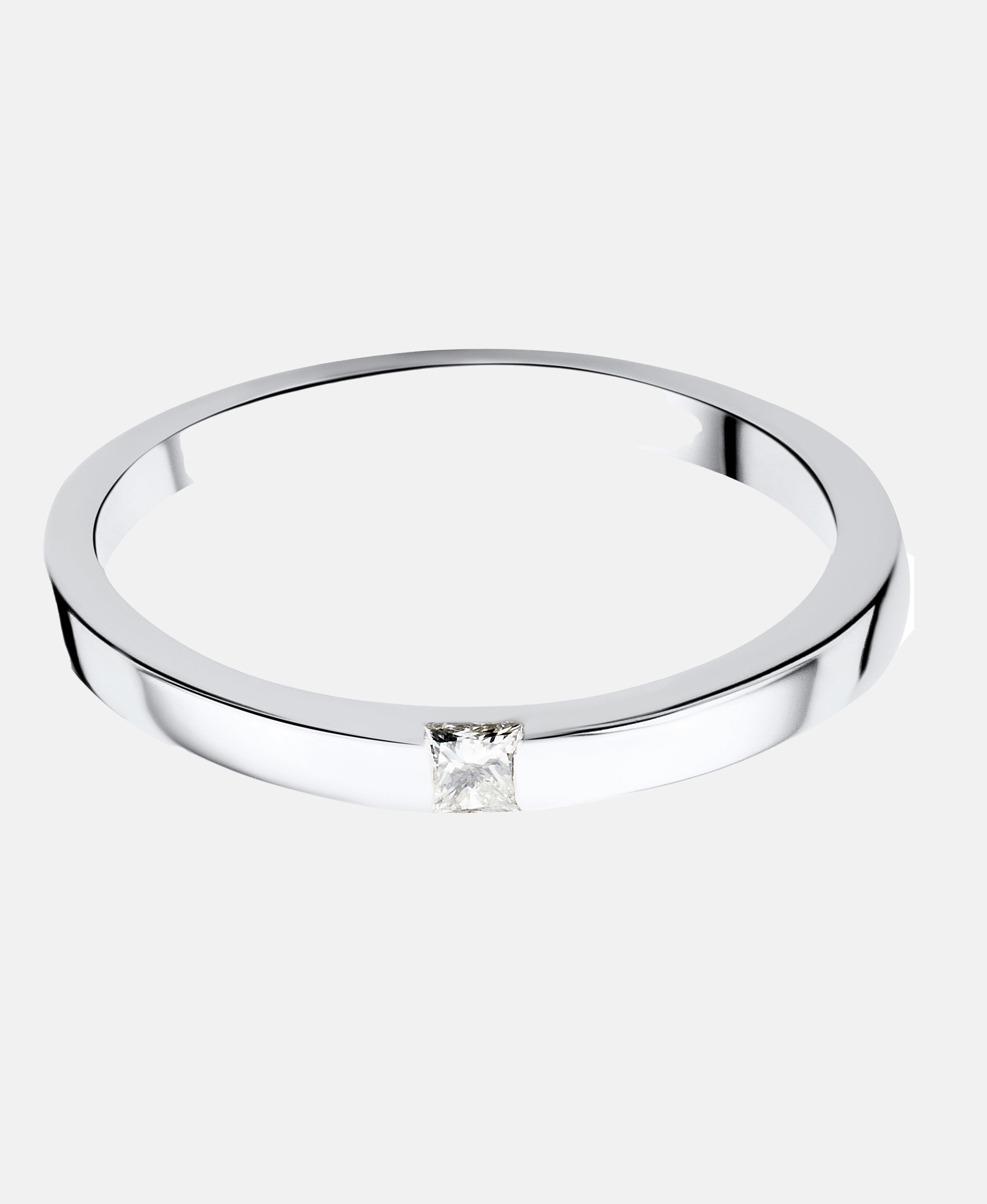 Ring aus 375 Weißgold mit Diamant