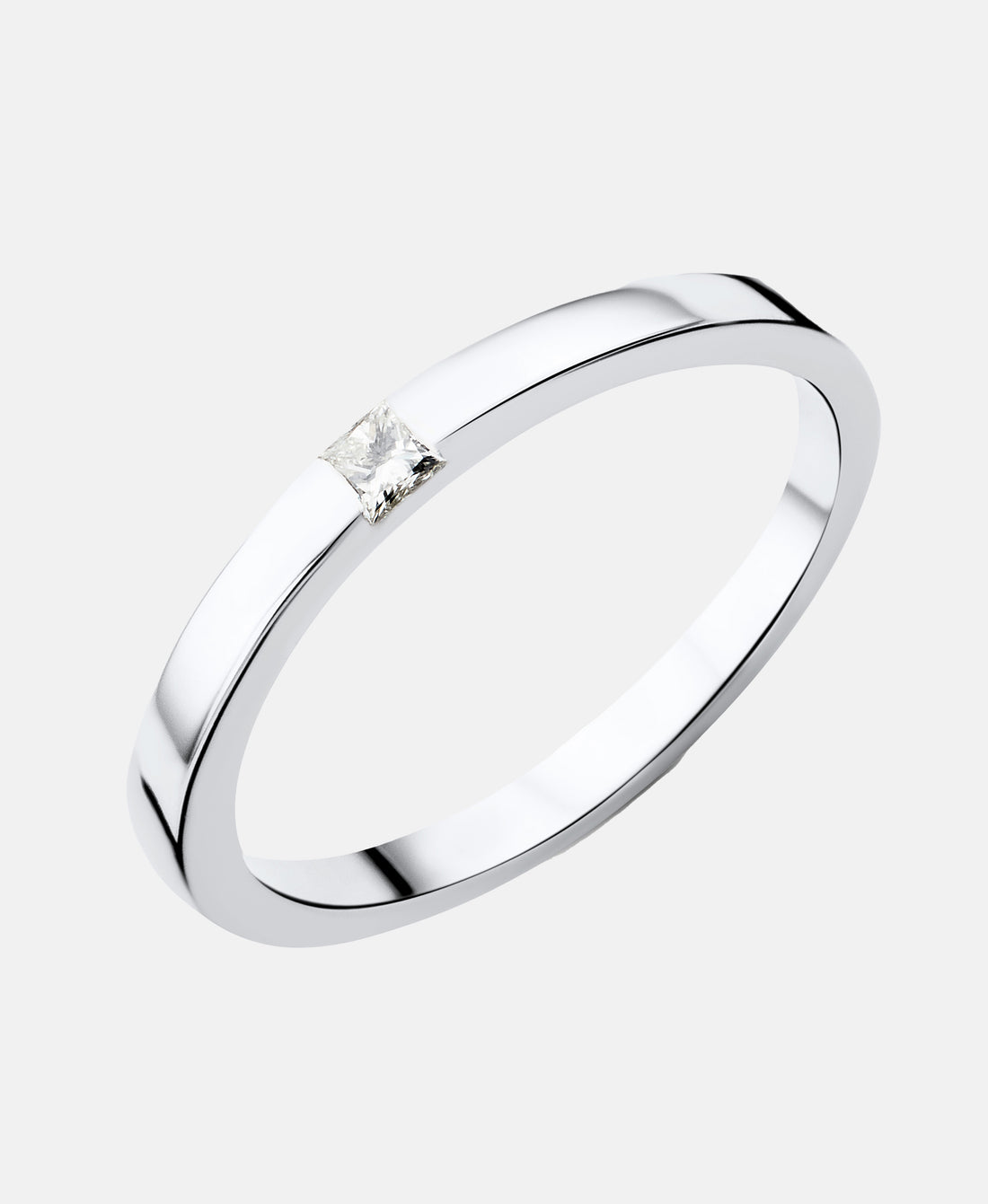 Ring aus 375 Weißgold mit Diamant