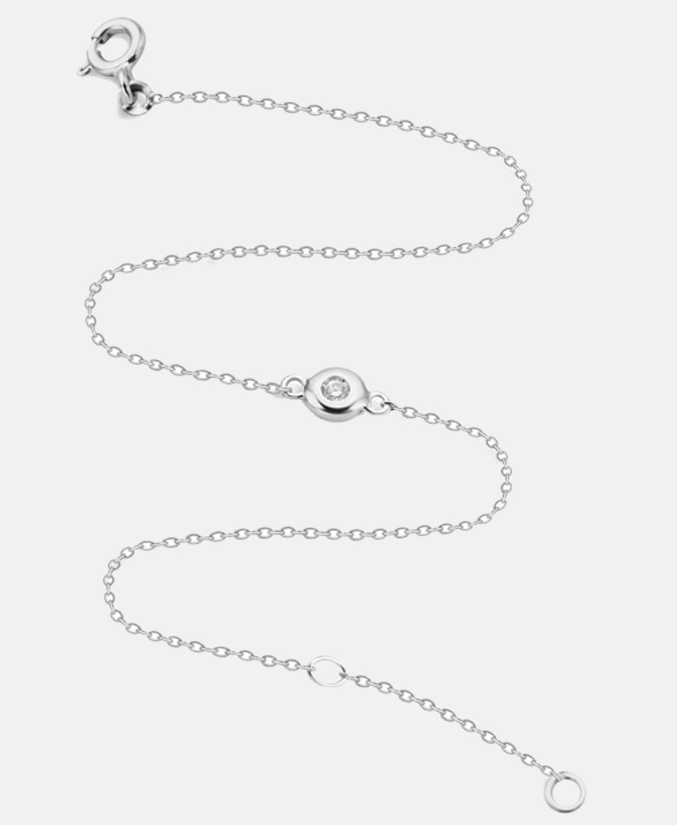 Armband aus 375 Weißgold mit Diamant