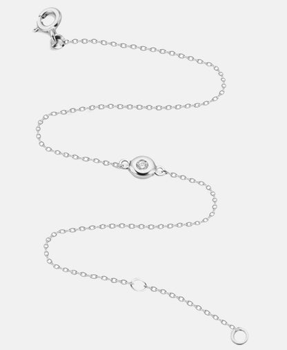 Armband aus 375 Weißgold mit Diamant
