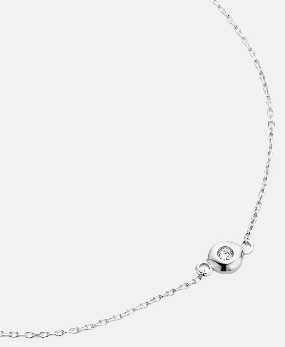 Armband aus 375 Weißgold mit Diamant