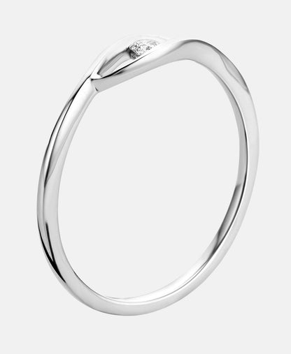 Ring aus 375 Weißgold mit Diamant