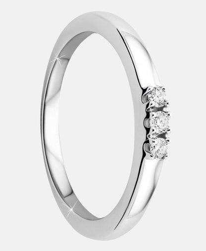 Ring aus 375 Weißgold mit Diamant