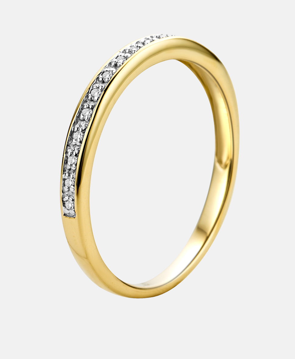 Eternity-Ring aus 375 Gelbgold mit 0.05 Karat Diamant