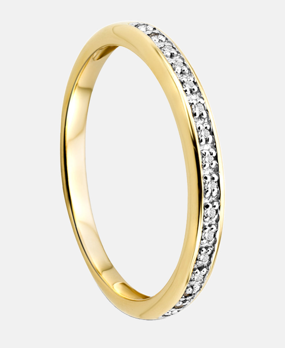 Eternity-Ring aus 375 Gelbgold mit 0.05 Karat Diamant