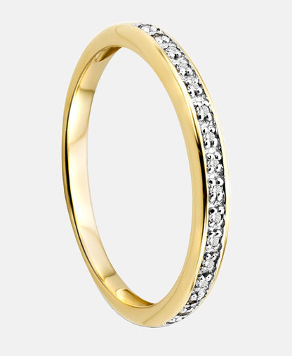 Eternity-Ring aus 375 Gelbgold mit 0.05 Karat Diamant