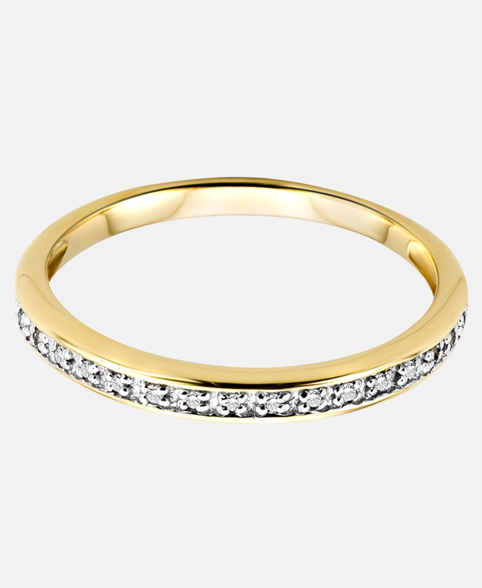 Eternity-Ring aus 375 Gelbgold mit 0.05 Karat Diamant