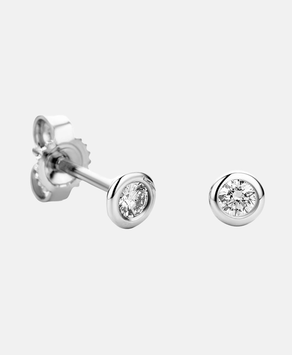 Ohrringe aus 333 Weißgold mit Diamant