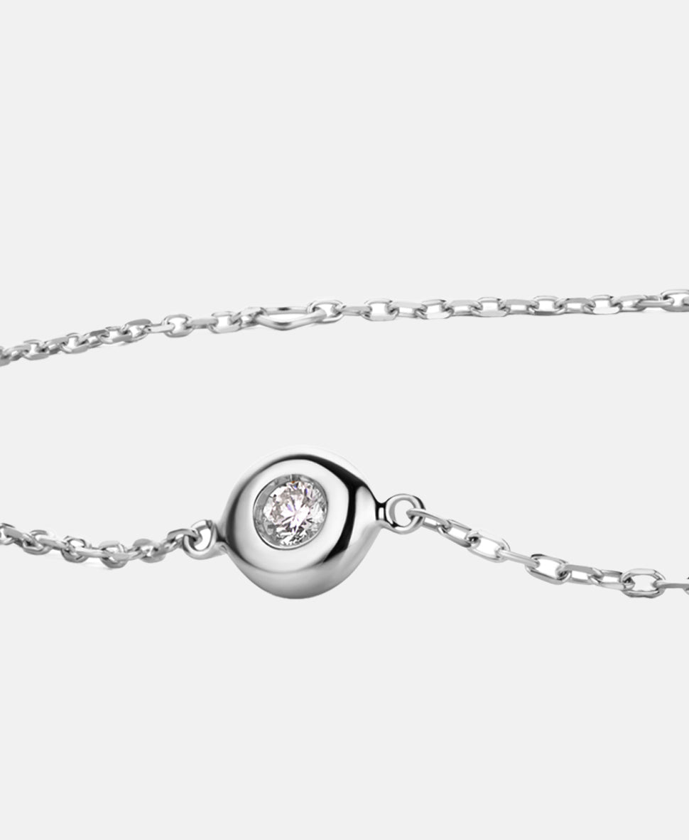 Armband aus 585 Weißgold mit Diamant