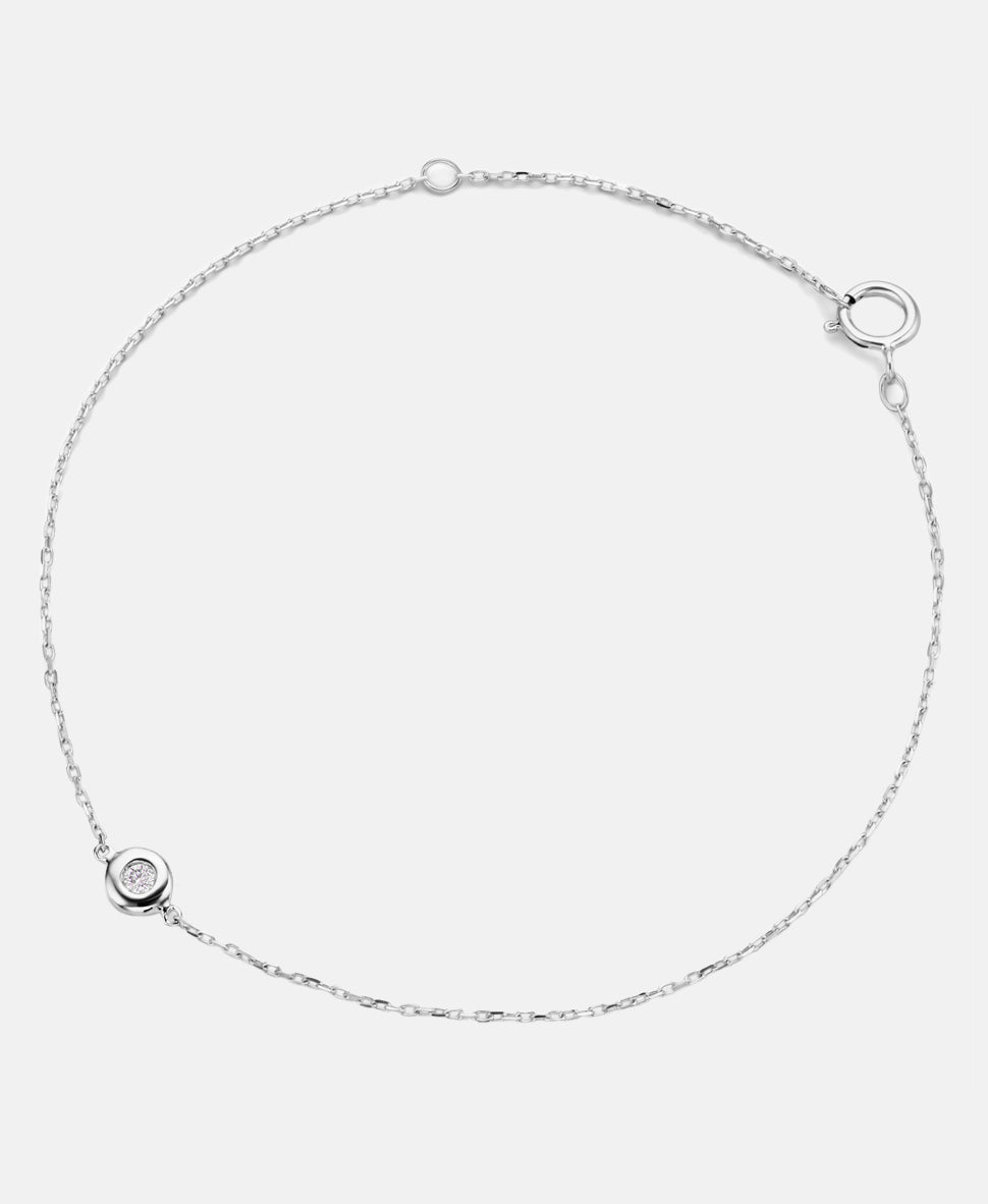 Armband aus 585 Weißgold mit Diamant