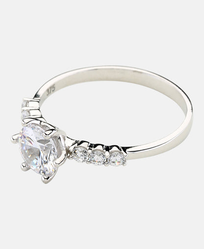 Verlobungsring aus 375 Weißgold mit Zirkonia