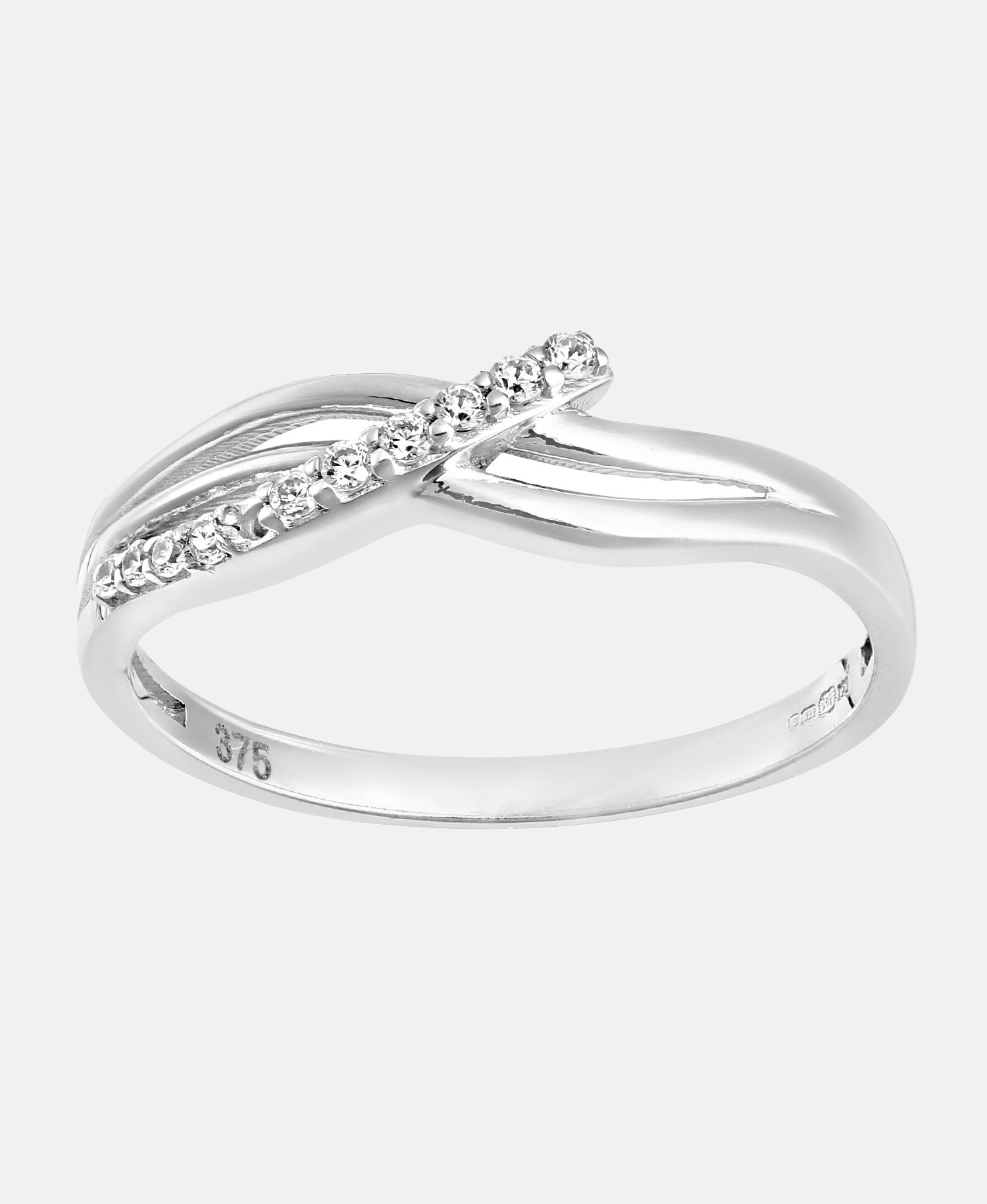 Eternity-Ring aus 375 Weißgold mit Zirkonia