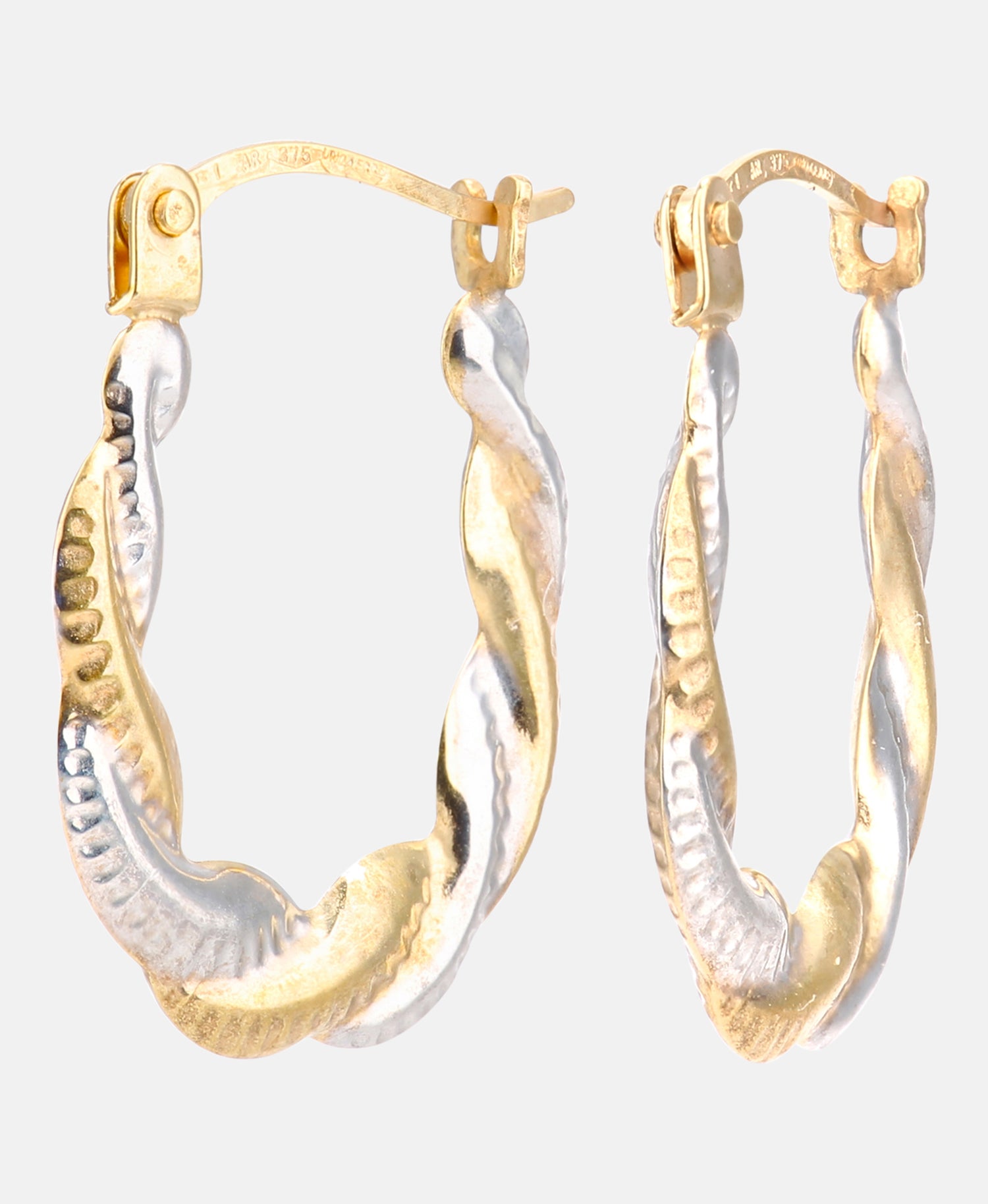 Creolen aus 375 Gelbgold gedreht