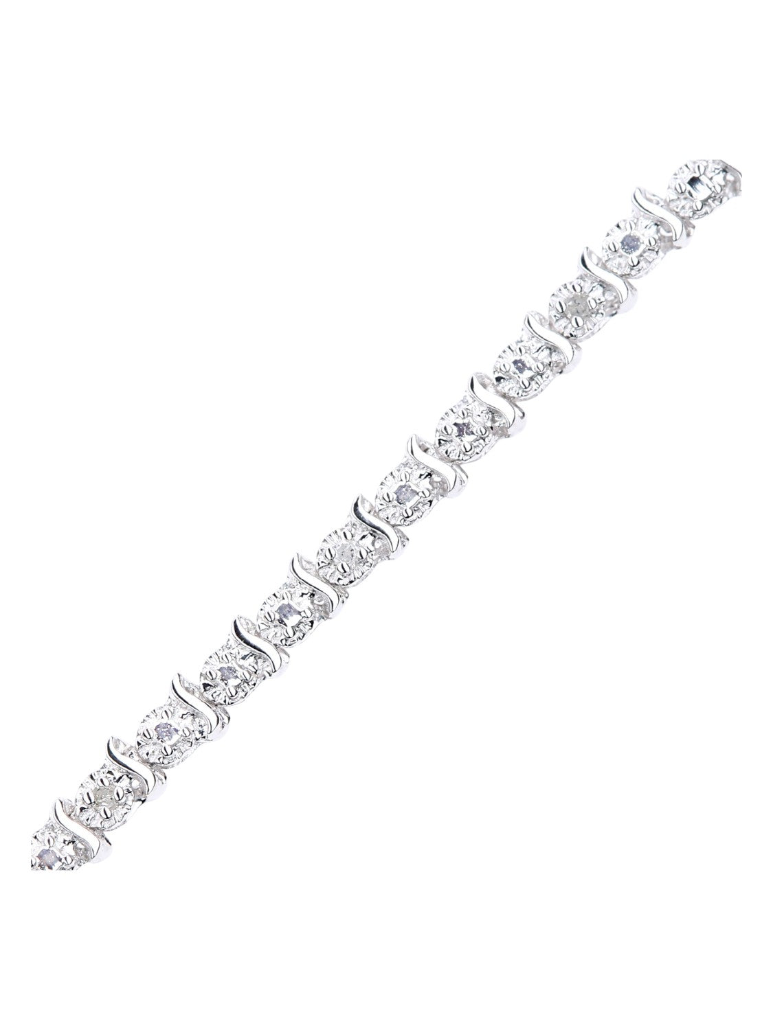Armband aus 375 Weißgold mit Diamant