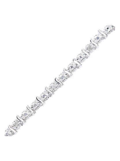 Armband aus 375 Weißgold mit Diamant