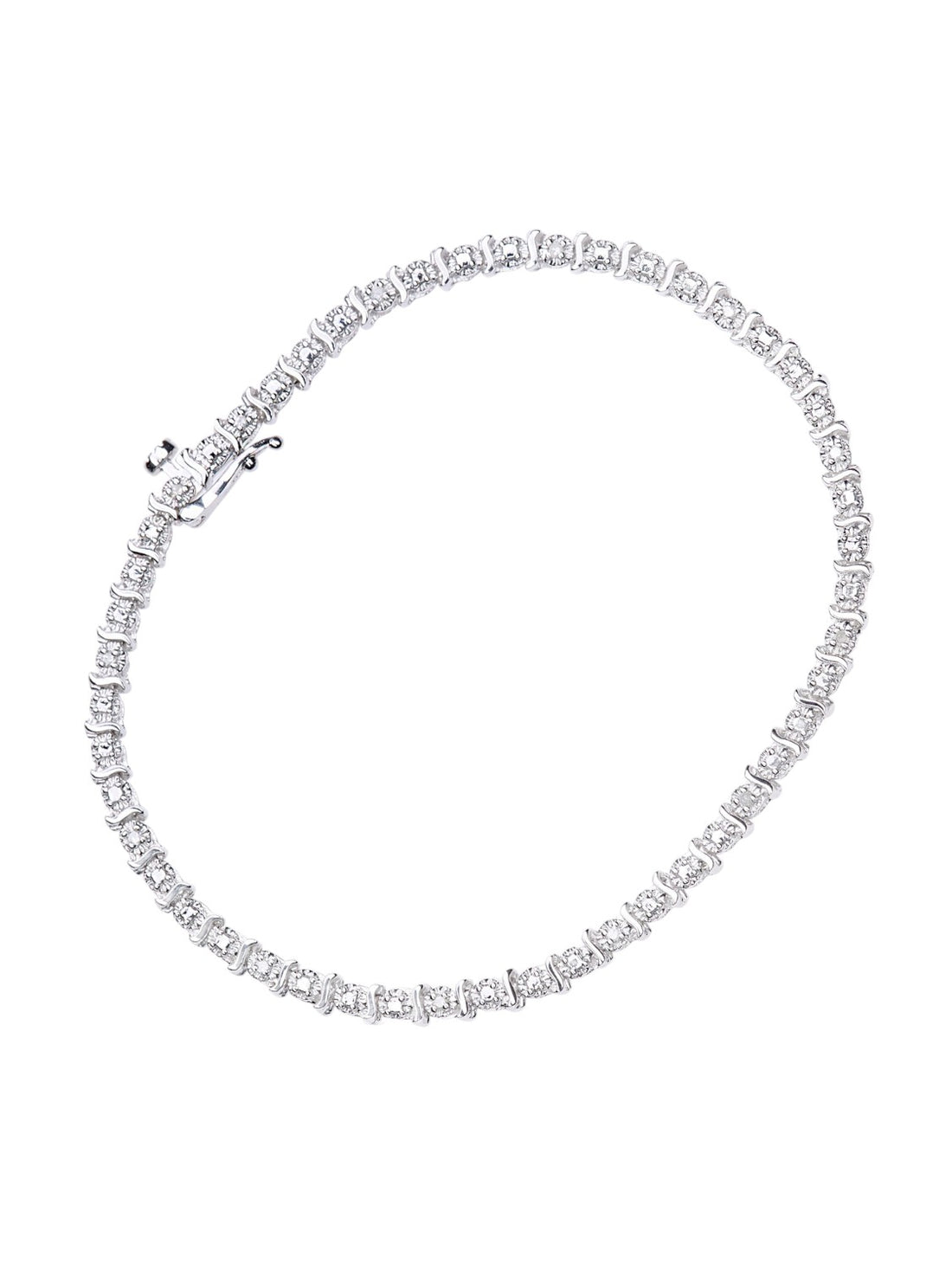 Armband aus 375 Weißgold mit Diamant