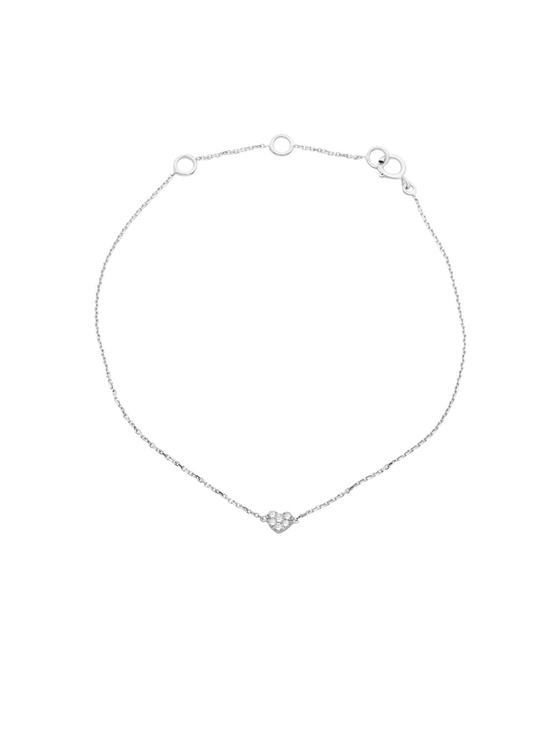 Armband aus 375 Weißgold mit Diamant